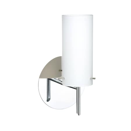 Besa Lighting Copa 3 Mini Sconce, Opal Matte, Chrome Finish, 1x5W LED 1SW-440307-LED-CR